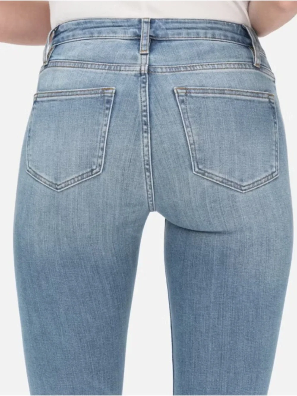 FRAME DENIM LE CROP MINI BOOT WAVEY DENIM DESIGNER JEANS SZ 28 - Picture 6 of 16